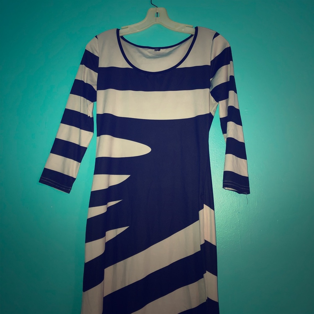 Black & White Pattern Stripe Dress